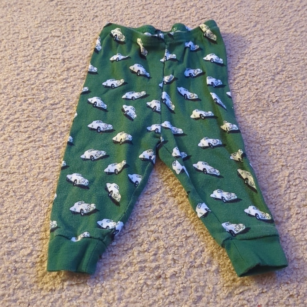 Janie & Jack Green Cars Two Pieces Pajama Set Size 6-12 Months - Picture 6 of 8